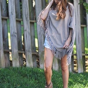 Garnet Hill Cashmere Ruana NWOT